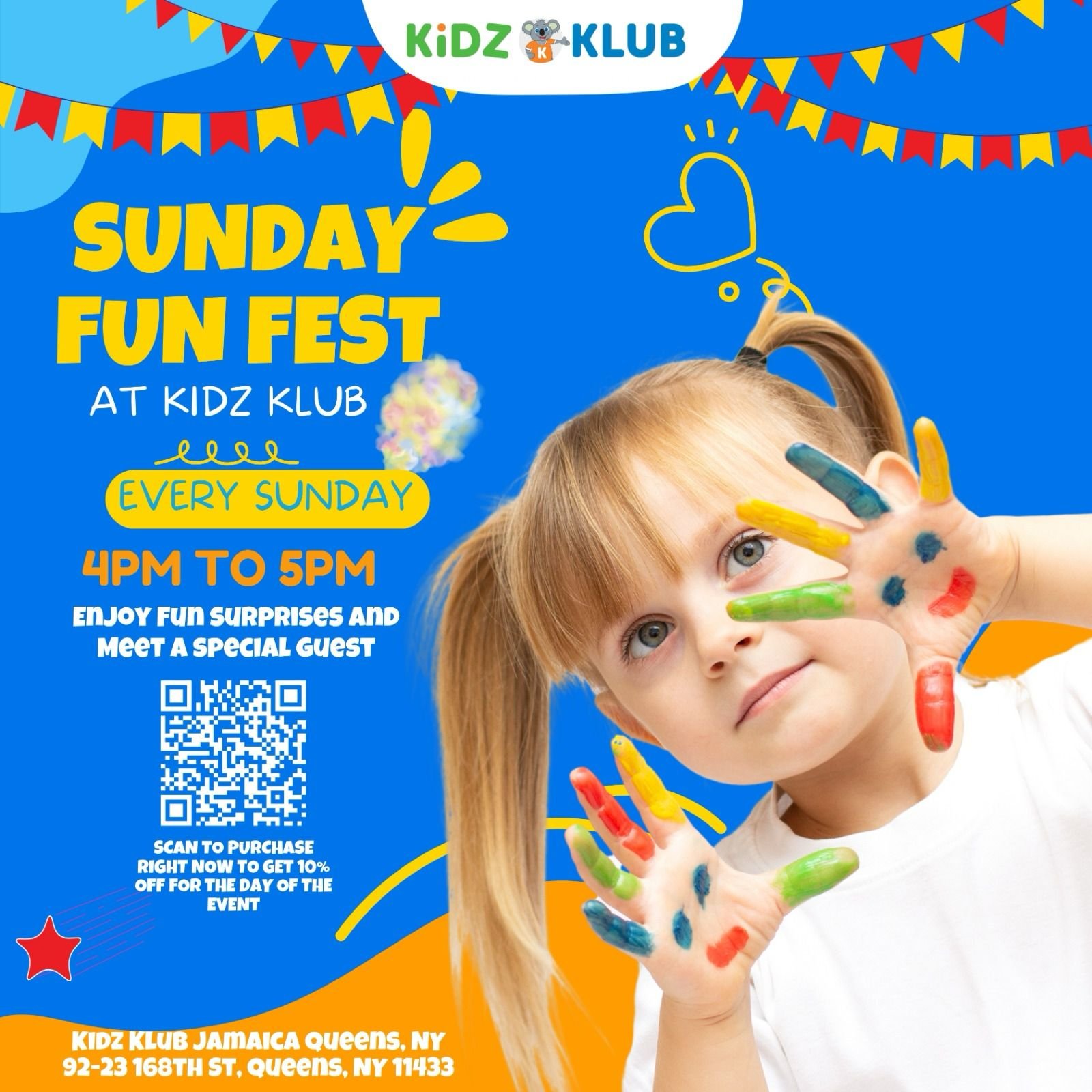 Sunday Fun Fest at Kidz Klub