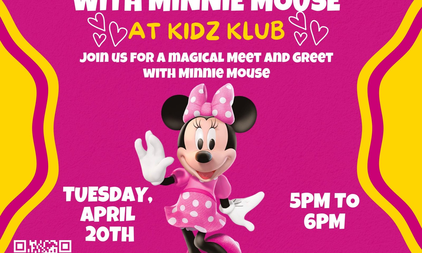 Meet and Greet with Minnie Mouse at Kidz Klub!