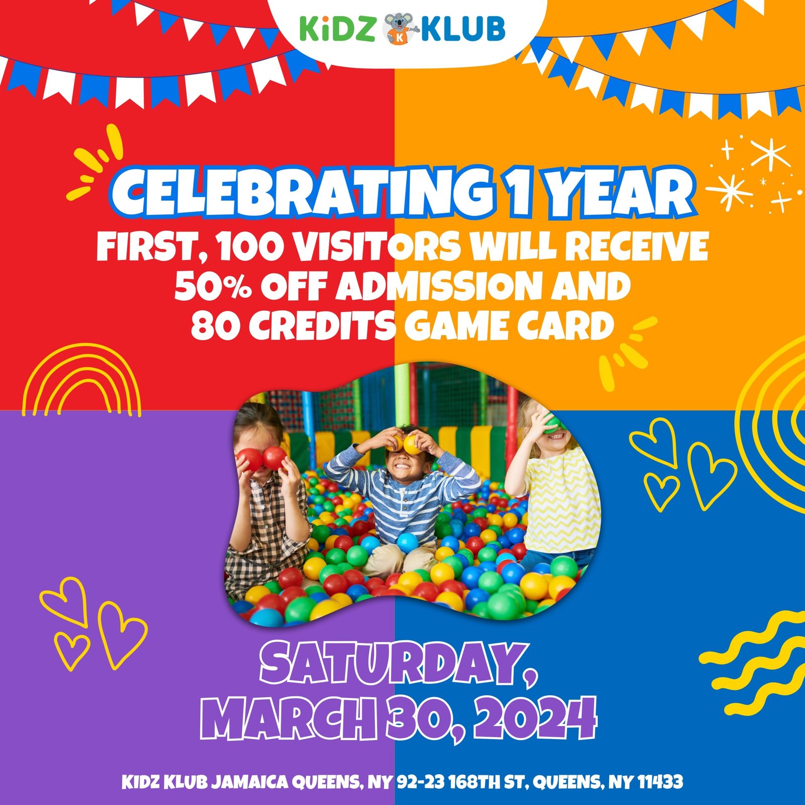 Celebrating 1 year at Kidz Klub